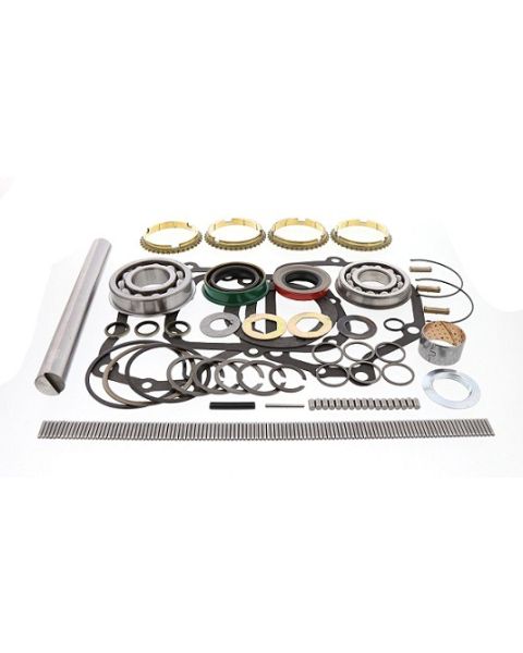 BK116HDWS_DLX - GM Chevy Buick Oldsmobile Pontiac Muncie M21 M22 Deluxe Heavy Duty Bearing and Synchro Transmission Rebuild Kit uses 1 Inch Counter Shaft Pin and 80mm OD Input Bearing 1966-1974