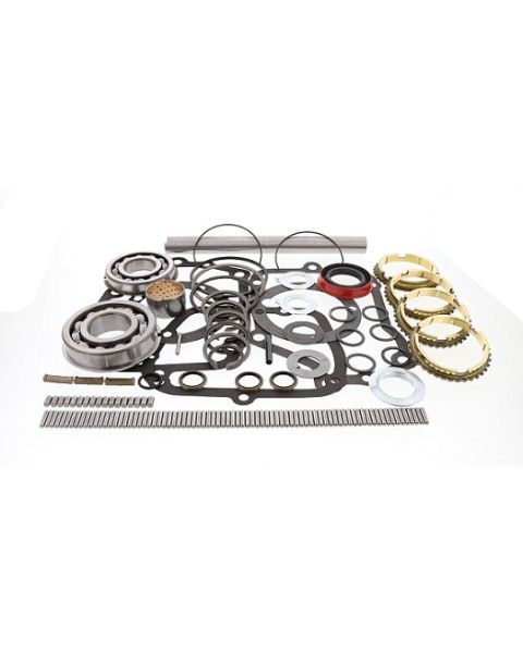BK117HDWS_DLX - GM Chevy Buick Oldsmobile Pontiac Muncie M20 1963-1965 and M21 M22 1966-1974 Heavy Duty Deluxe Bearing and Synchro Transmission Rebuild Kit uses 7/8 Inch Counter Shaft Pin and 80mm OD Input Bearing