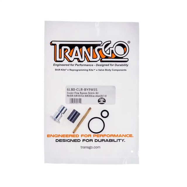 6L80-CLR-BYPASS - GM Chevy Transgo Cooler Flow Bypass Delete Kit Fits 2014-on 6L80, 6L90, 2015-on 8L90, 2017-19 Allison