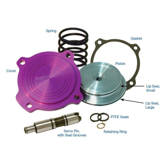 K13259C - Ford Lincoln Mercury C4 C5 Sonnax "C" Ratio Servo Kit w/Purple Anodized Cover 1964-1986